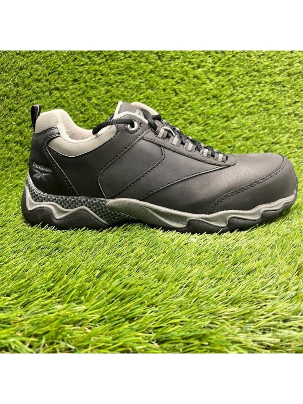 Reebok Beamer Mens Size 10.5E Black Gray Composite Toe Safety Working Shoes
